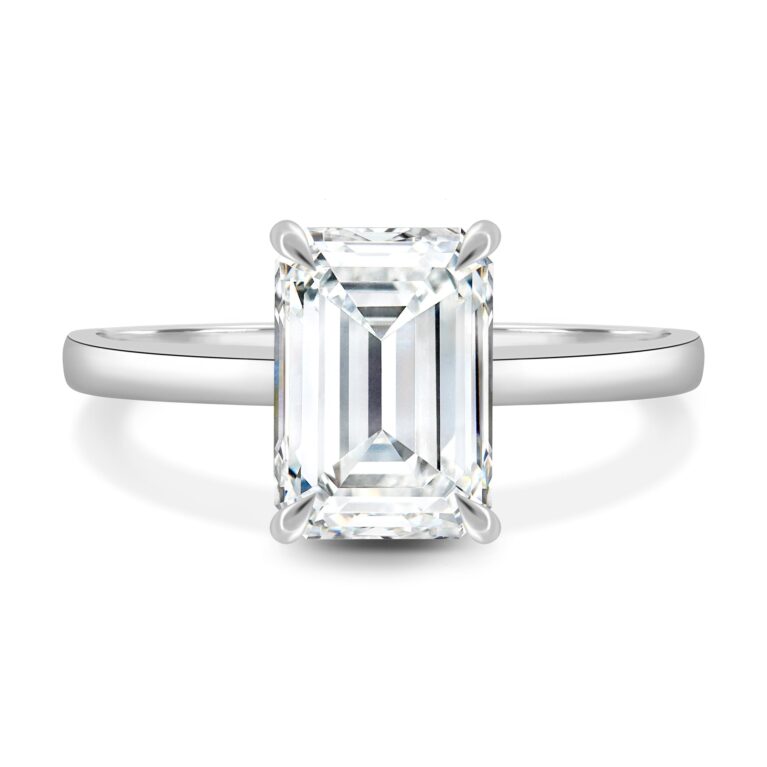 Alina - 4 Claw Emerald Solitaire