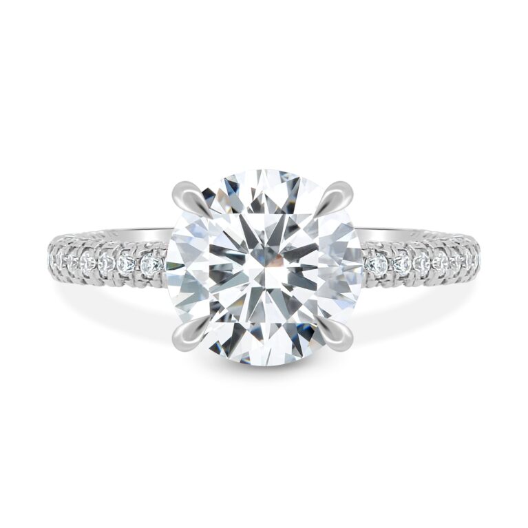 Alex – 4 Claw Triple Pavé Solitaire